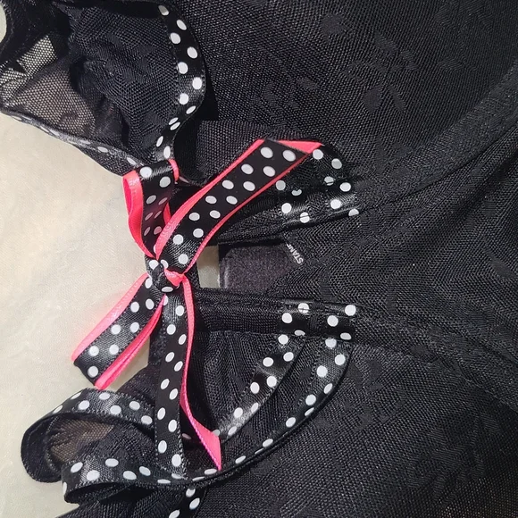 Victoria's Secret Pink and Black Chemise with Ruffled Edge - Picture 5 of 6